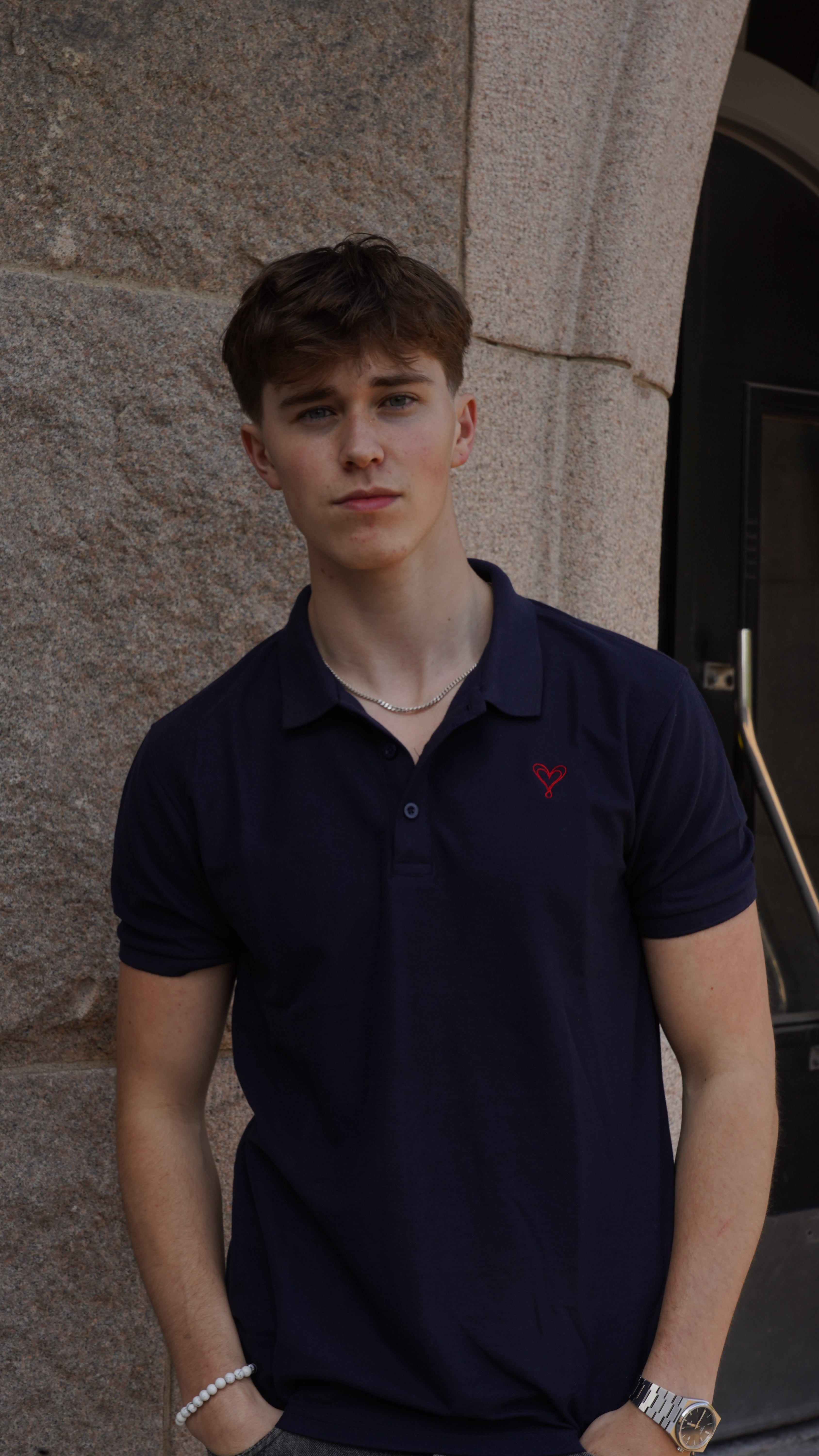 Avellés Le Classique Polo Navy Blue