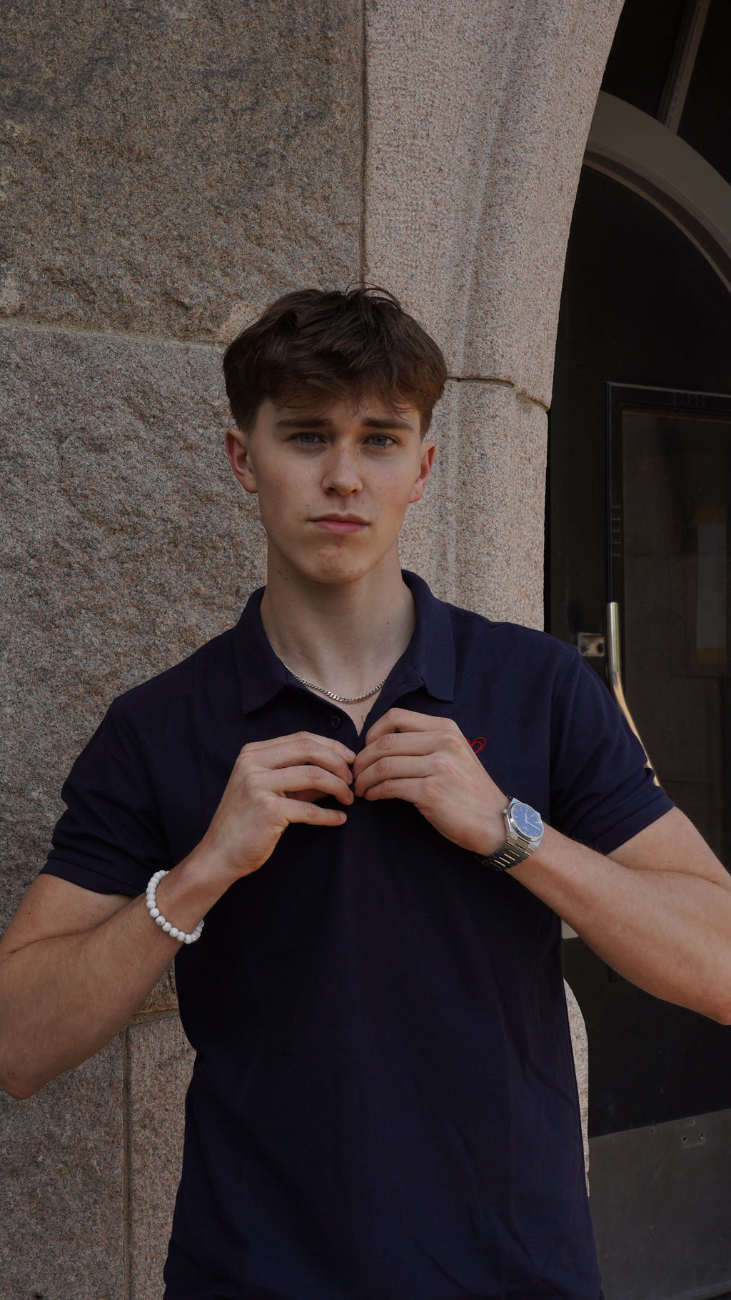 Avellés Le Classique Polo Navy Blue