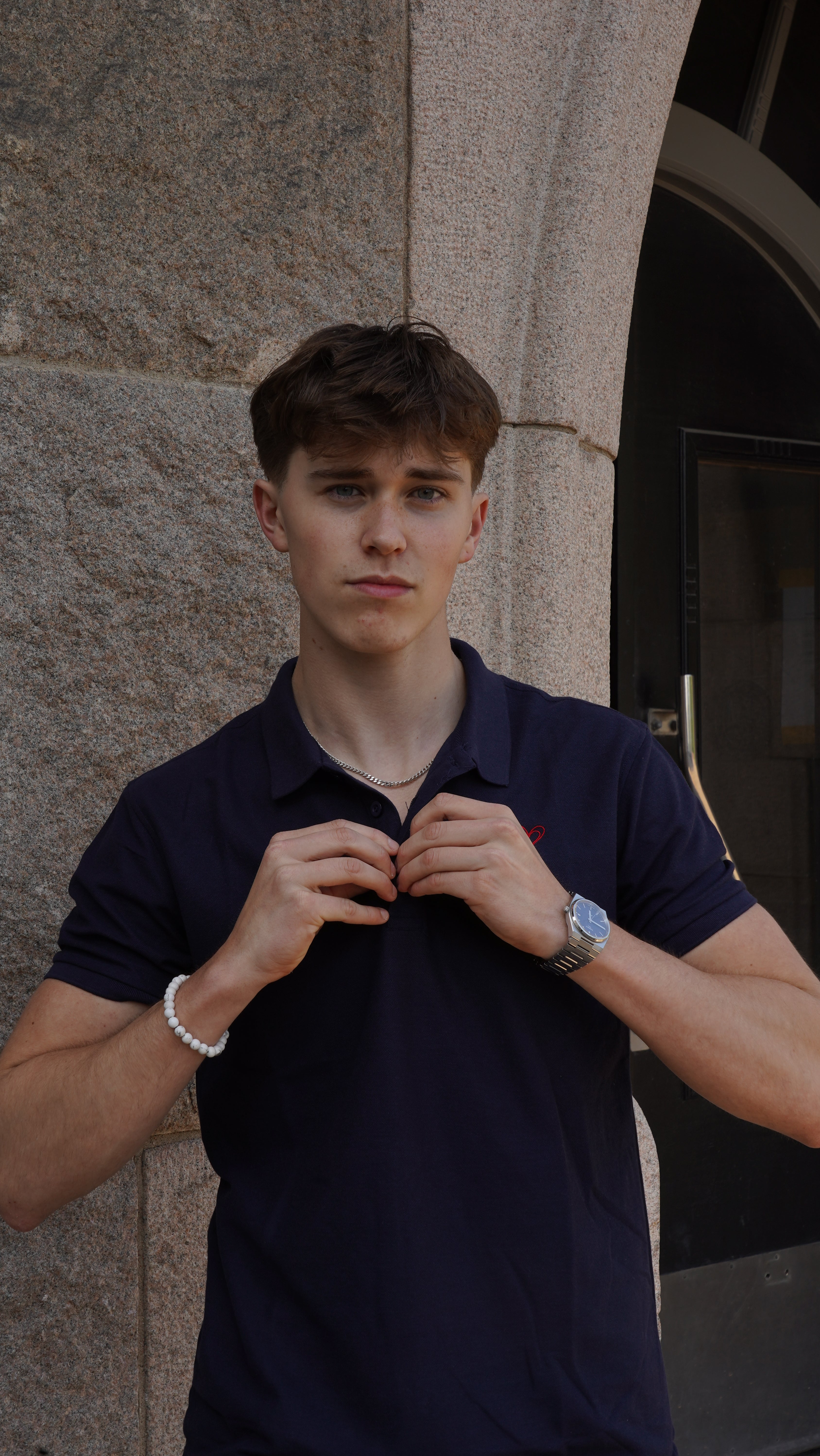 Avellés Le Classique Polo Navy Blue