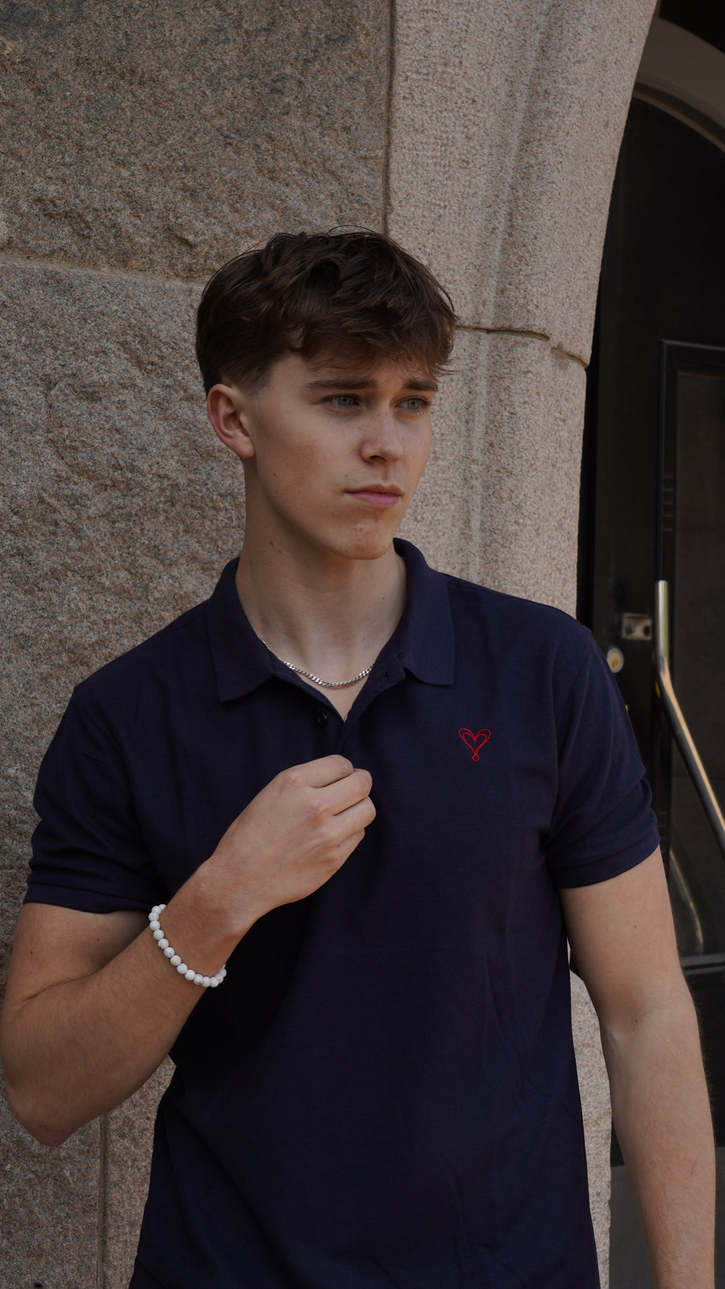 Avellés Le Classique Polo Navy Blue